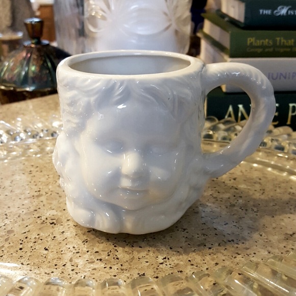 NEW VINTAGE W/TAGS==Set of 4 "Double Faced" Angel Mugs 1996 - Picture 2 of 6